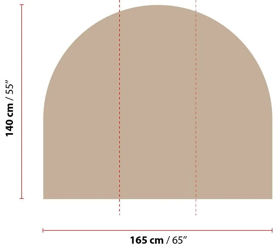 Стикер за стена 165x140 cm Taupe - Ambiance