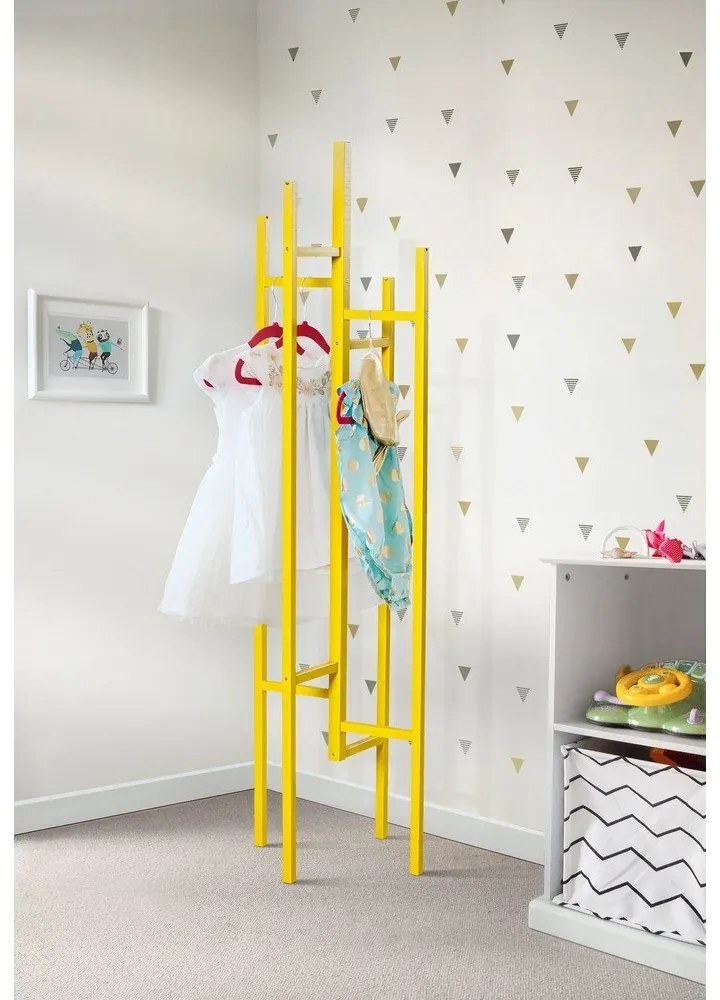 Горчичножълт шкаф за дрехи Eigen - Woodman