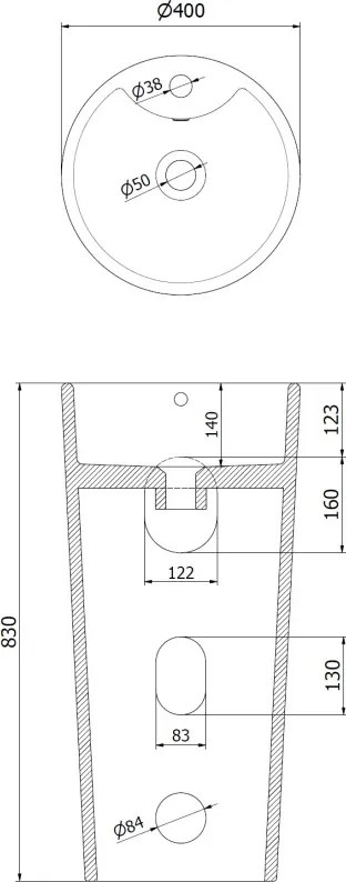 Mexen Rena самостоятелна мивка 40 x 40 см, бяла - 26014000