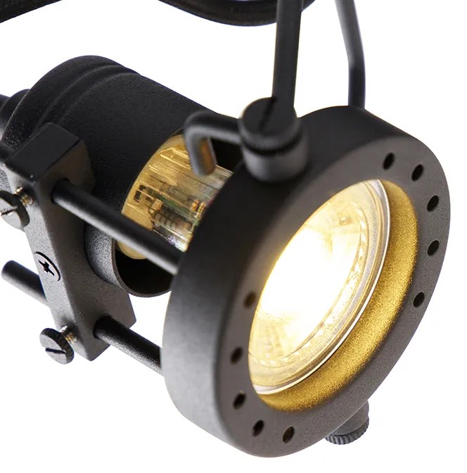 Индустриален прожектор черен 3-светлина - Suplux