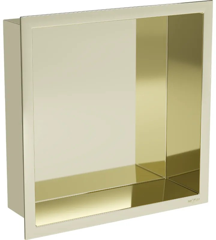 Mexen X-Wall-R стенна полка с ръб 30 x 30 см, златна - 1950303010