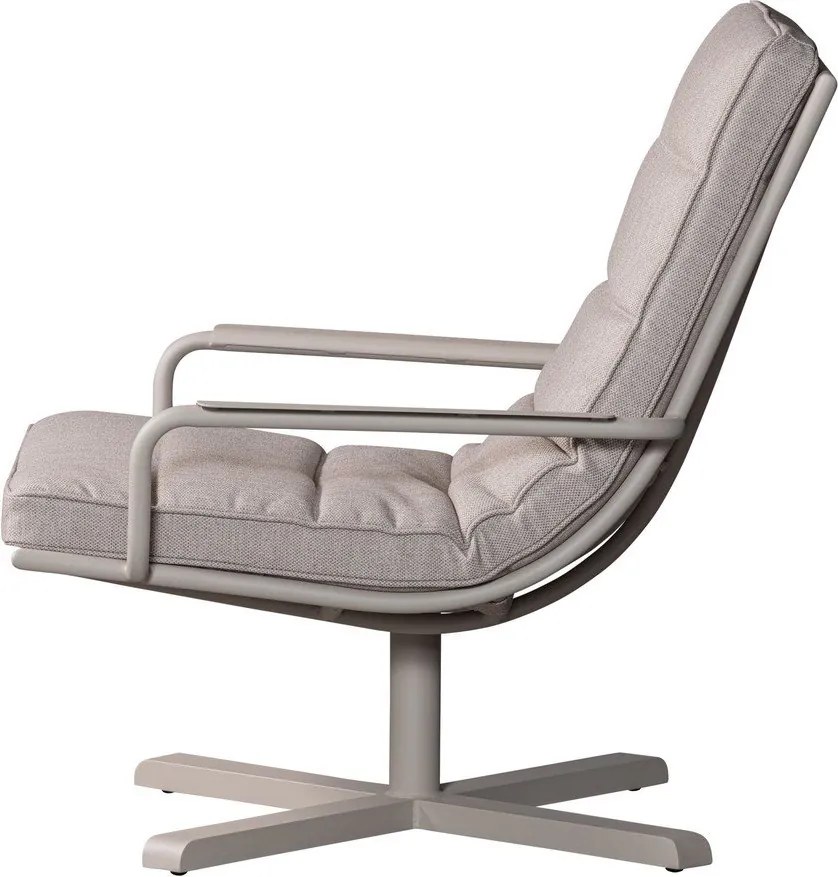 Сиво-бежов градински стол метален/подплатен Coosa – WOOOD