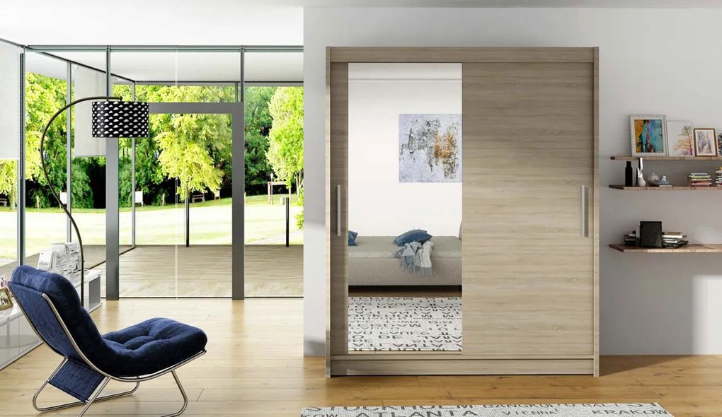 Гардероб Westa VI плъзгащи се-Natural