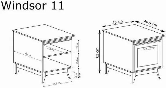 Нощно шкафче WINDSOR W-11