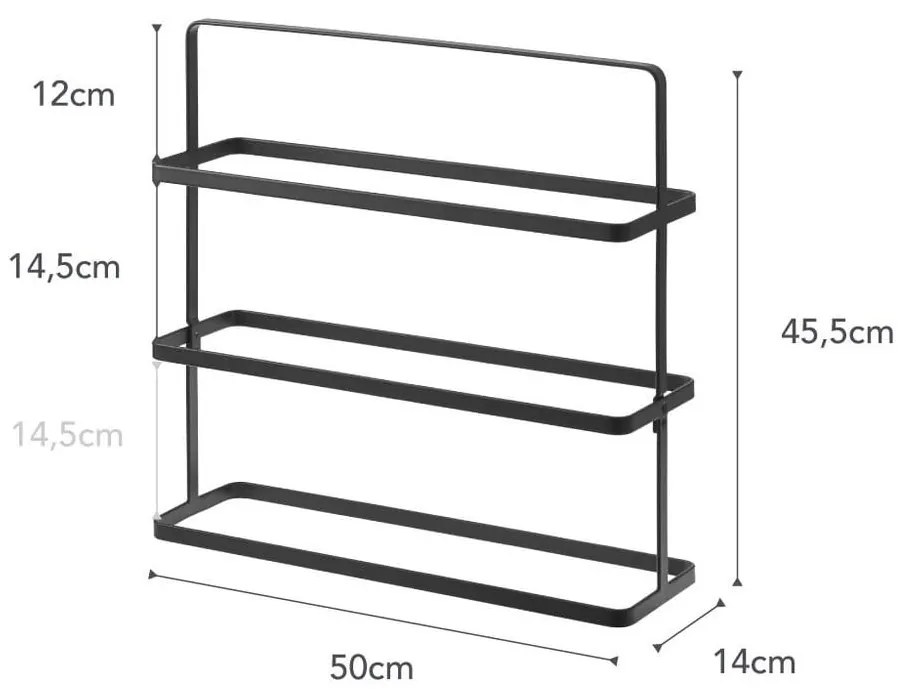 Черен метален стелаж за обувки Tower Shoe Rack – YAMAZAKI