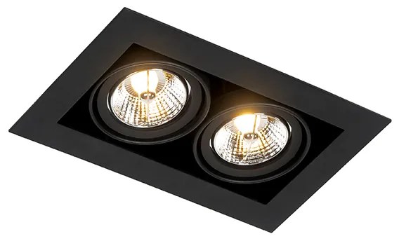 Интелигентен вграден прожектор черен 2-светлина регулируем вкл. 2 Wifi GU10 70mm - Oneon 70