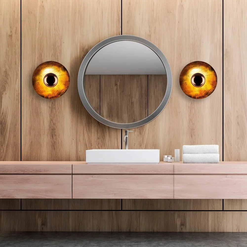 Стенна лампа в меден цвят ø 28 cm Kurt – Opviq lights