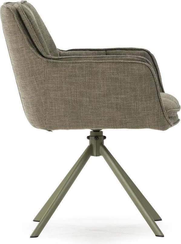 Зелени тапицирани трапезни столове в комплект 2 бр. Keiko – Marckeric