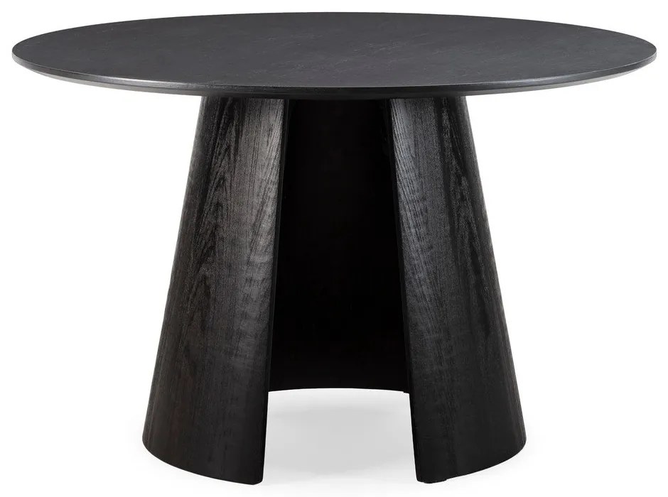 Кръгла трапезна маса с черен плот за маса ø 120 cm Zuri – MOME