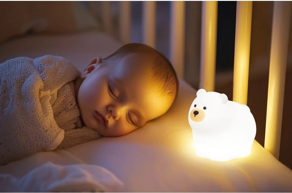 Кремава детска нощна лампа Knut – Fischer &amp; Honsel