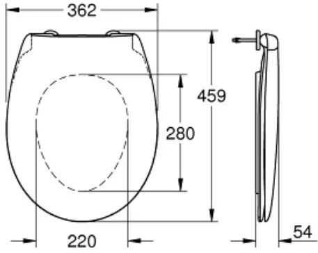 Тоалетен капак Grohe Soft Close Bau Ceramic