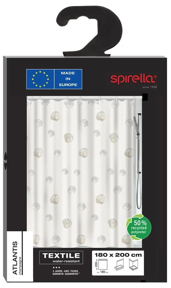 Завеса за душ 180x180 cm Atlantis – Spirella