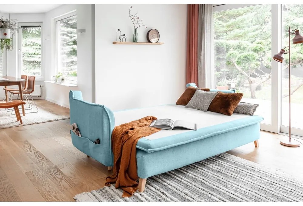 Светлосин разтегателен диван 225 cm Charming Charlie – Miuform