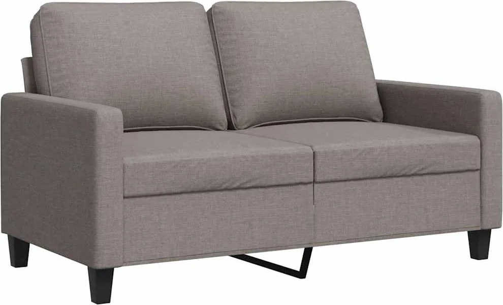 359162 vidaXL 2-местен диван, Таупе, 120 см, плат