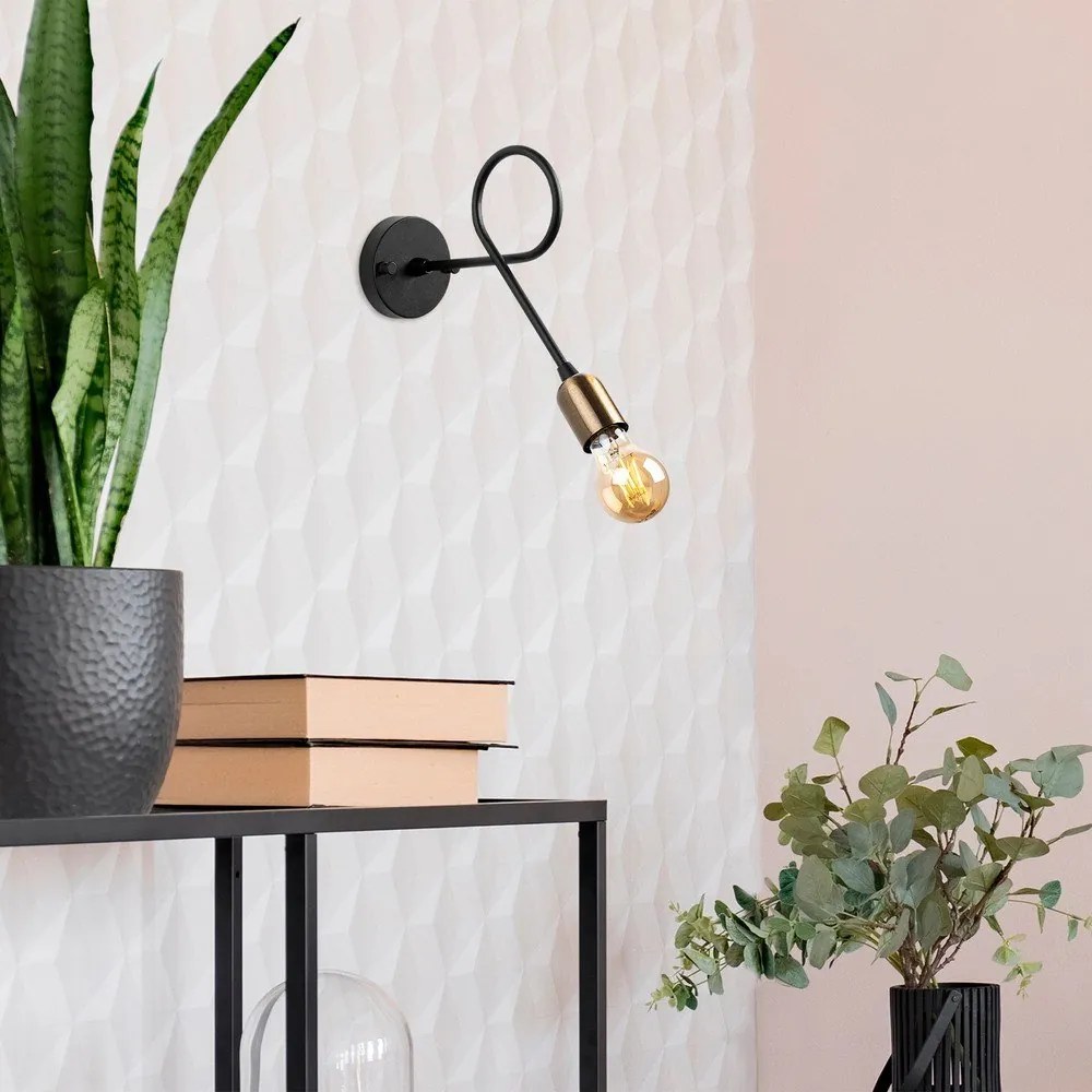 Черна стенна лампа Viraj – Opviq lights