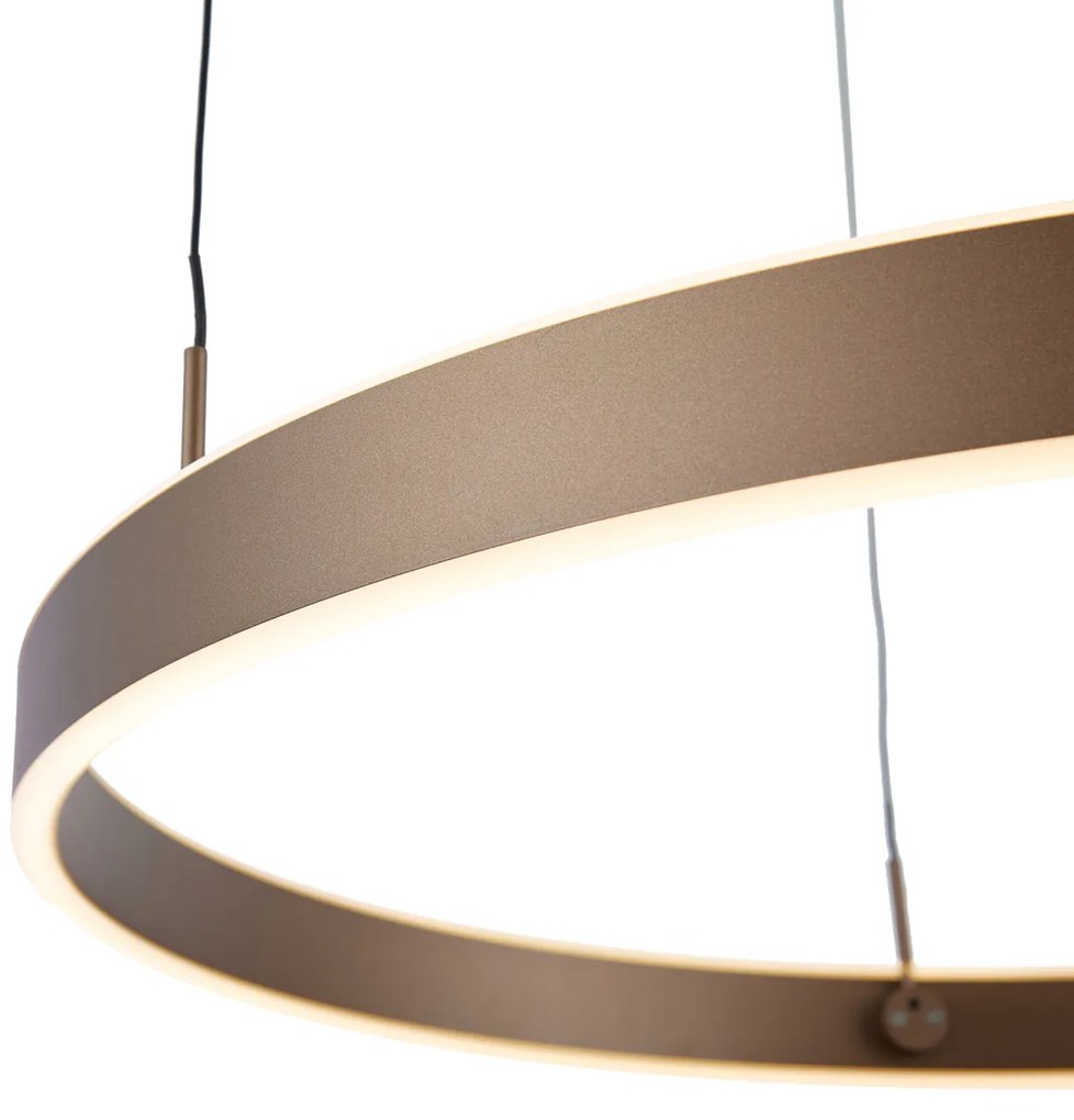 Дизайнерска висяща лампа тъмен бронз с 3-степенно димиране - Titmus