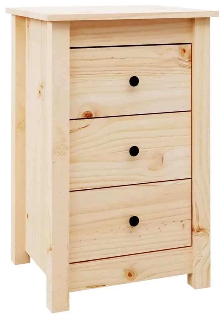 813699 vidaXL Нощно шкафче, 40x35x61,5 см, борово дърво масив