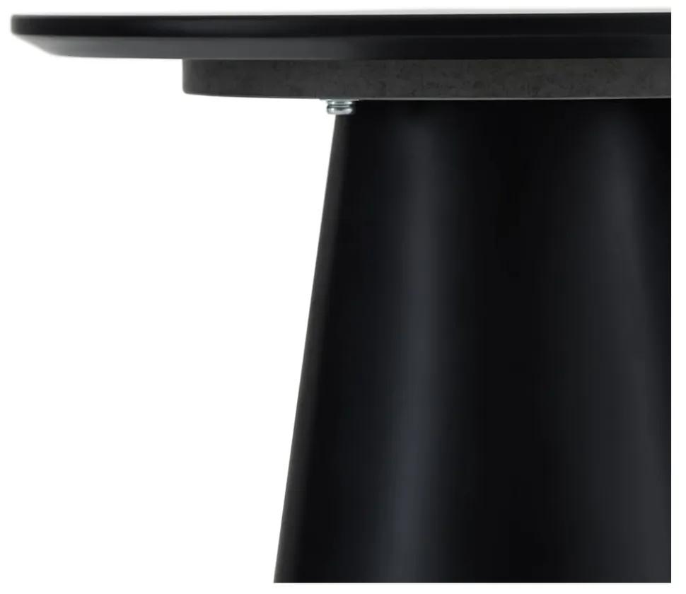 Черна/светлосива масичка за кафе с плот от имитация на мрамор ø 45 cm Tango – Furnhouse