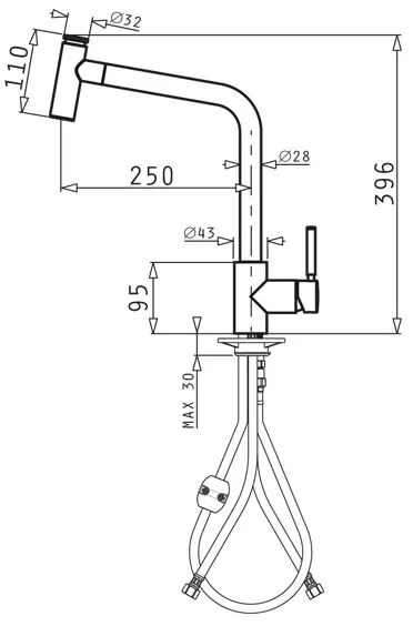Кухненски смесител Pyramis Sonatina-Хром