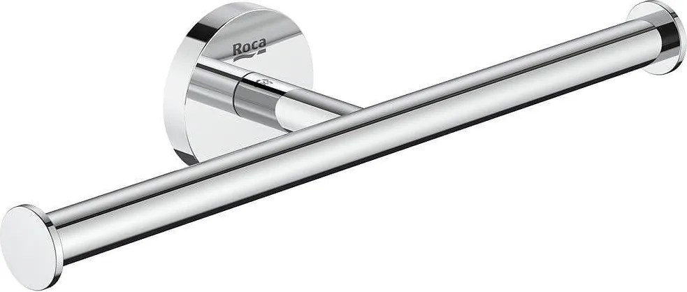 Двоен държач за тоалетна хартия, A817583C00, Roca, метал, хром, 27.3х7.4х2.3см