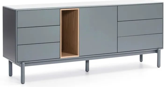 Син/сив нисък скрин 180x76 cm Corvo – Teulat