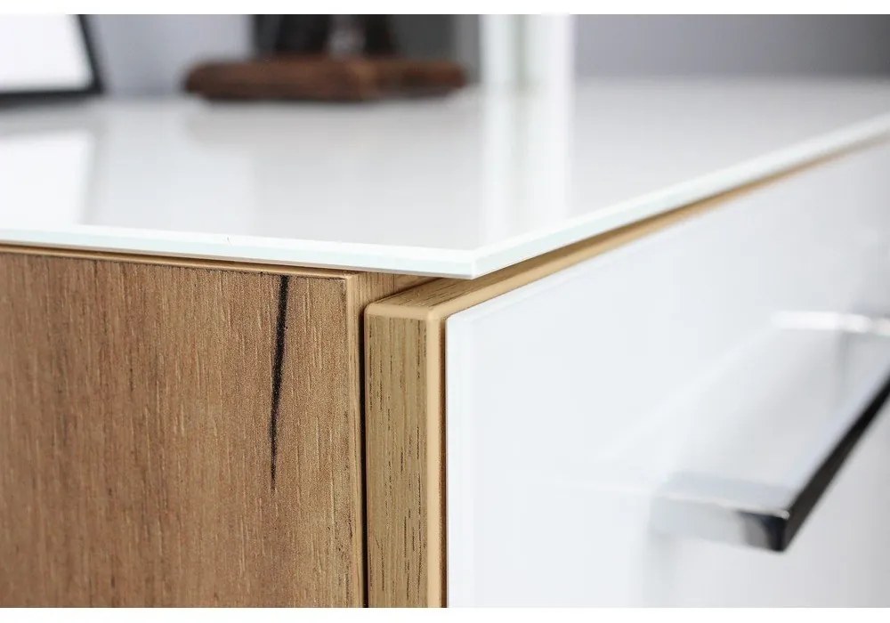 Дъбов шкаф в бял\естествен цвят 80x120 cm Monteria - Germania