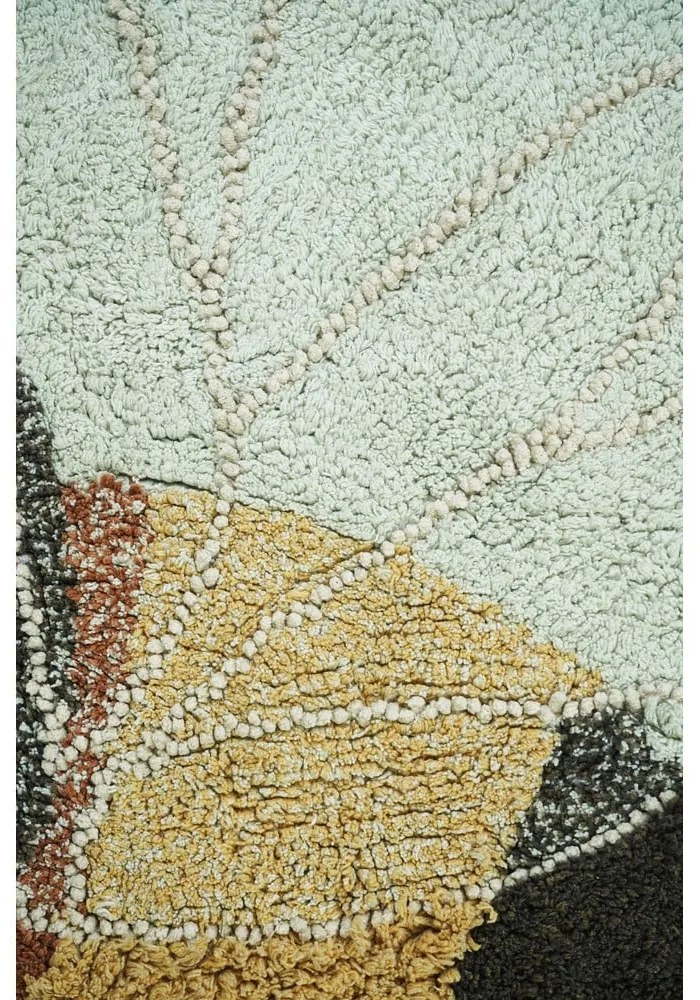 Жълт ръчно изработен памучен детски килим подходящ за пране 115x150 cm Bee – Lorena Canals