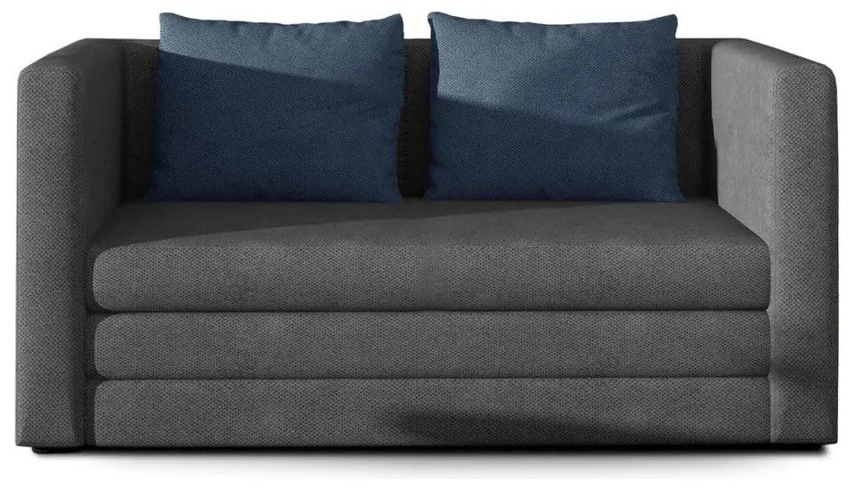 Син/сив шенилов сгъваем диван 132 cm Neva – ELTAP