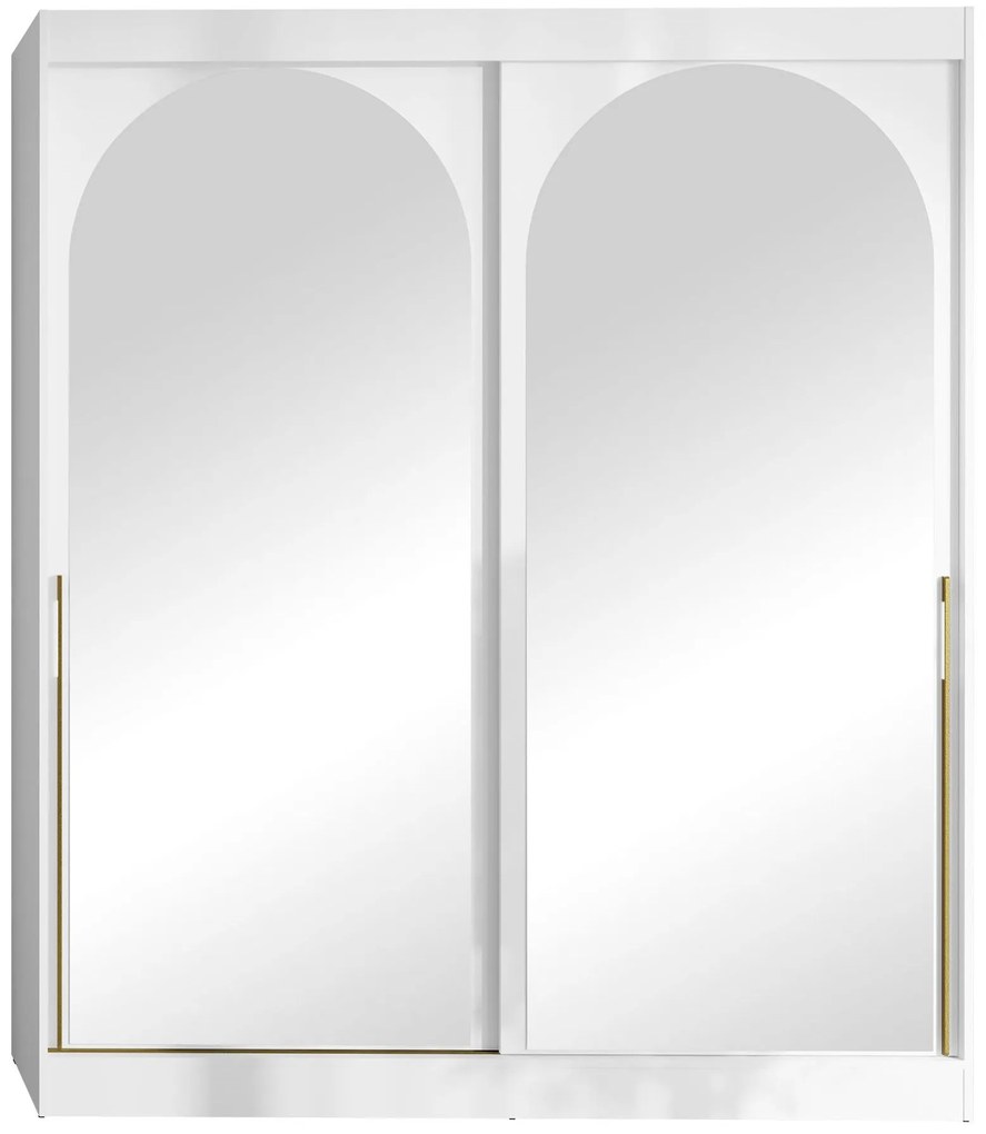 Гардероб Модин плъзгащ-бял-дължина: 180 см