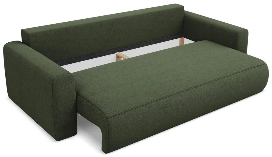 Разтегателен диван с място за съхранение в цвят каки 238 cm Kapua – Makamii