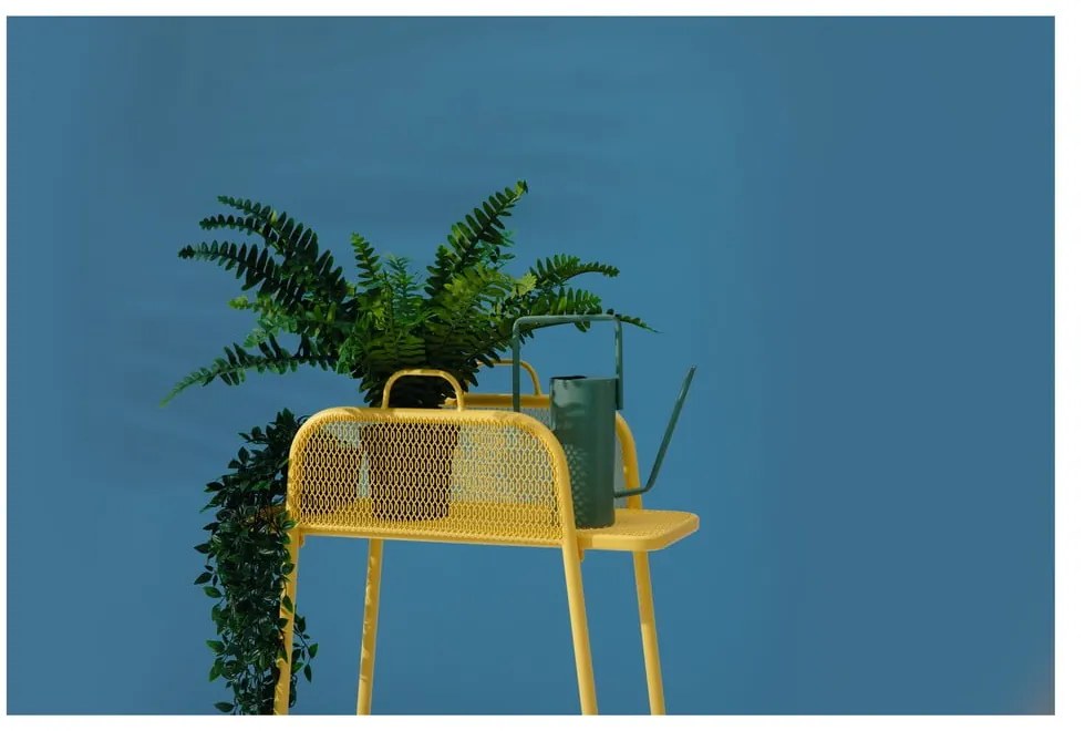 Жълт метален рафт за балкон, височина 105,5 cm MWH - Garden Pleasure