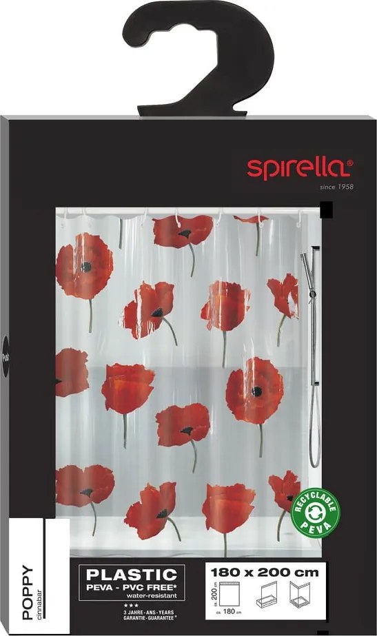 Завеса за душ 180x200 cm Poppy – Spirella