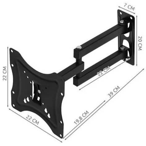 Стойка за телевизор Izoxis U7028, 14-55", До 35 Kg, Черен