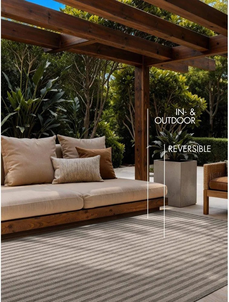 Сив/кремав килим за открито и закрито 120x170 cm Haringey Linley – Ted Baker