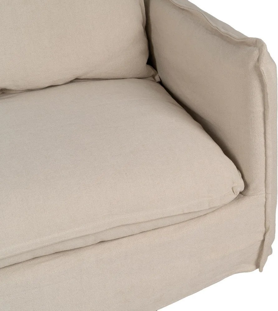 Кремав ленен диван 160 cm – Ixia