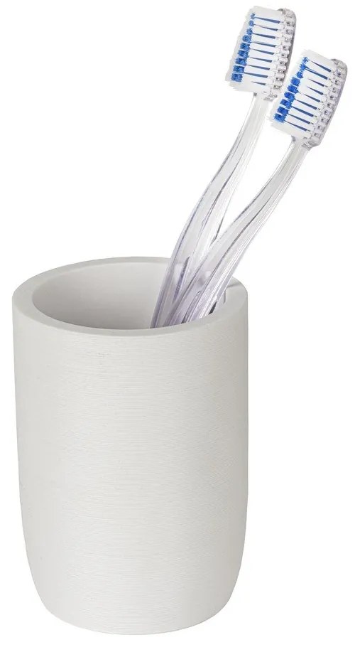 Бяла чаша за четки за зъби от полиресин Altavalle – Wenko