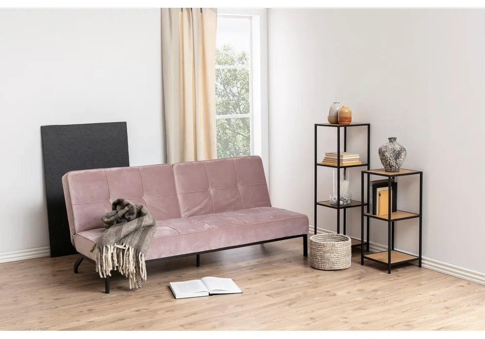 Розов разтегателен диван Perugia - Actona