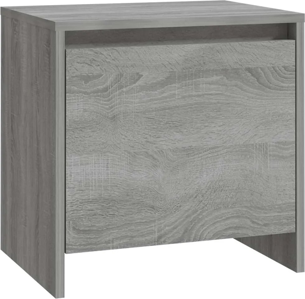 813046 vidaXL Нощно шкафче, сив сонома, 45x34x44,5 см, инженерно дърво