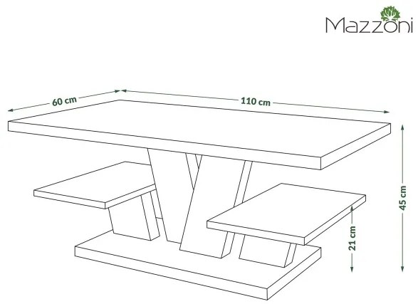 ВИВА MAT Бетон Милениум/Бял - МОДЕРНА ХОЛНА МАСА С РАФТОВЕ