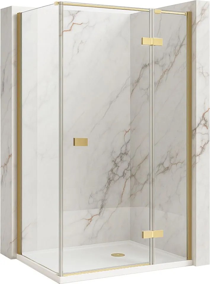 Душ кабина Rea Atlas 100x80 Brush Gold