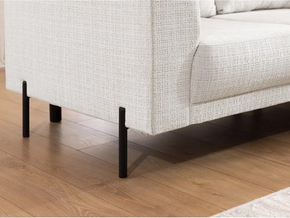 Бежов шенилов ъглов диван (десен ъгъл/L форма) Mauris – Ropez