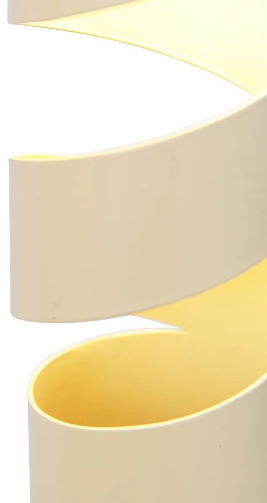 Moderne hanglamp zwart met taupe en beige 6-lichts - Stream