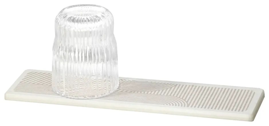 Бежова тавичка за оттичане за съдовете от диатомична глина 30x8 cm Damon – Wenko