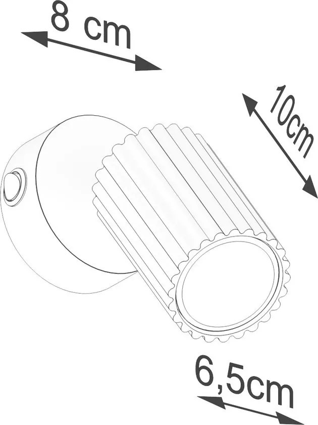 Кафяво-сив метален прожектор 8x16 cm Gleam – Sollux
