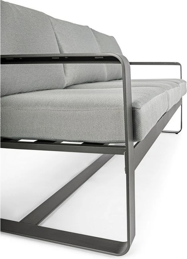 Сив алуминиев градински диван Merrigan – Bizzotto