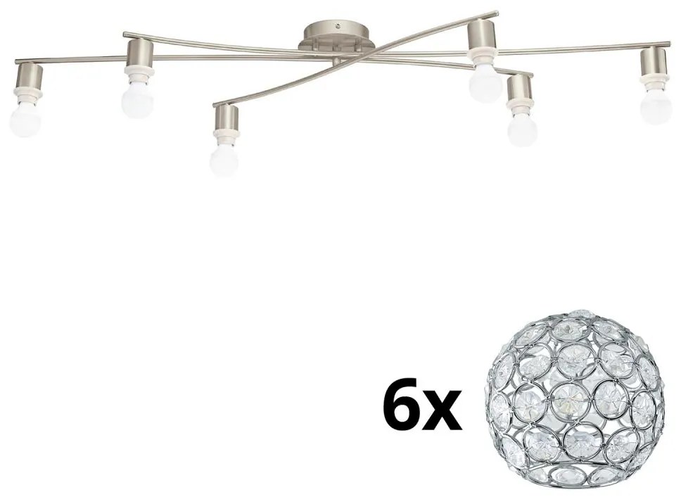 Eglo - LED Плафониера MY CHOICE 6xE14/4W/230V  хром