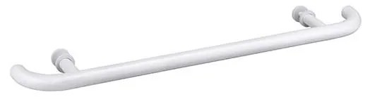 Дръжка за врата 80x4 см неръждаема стомана/бяла