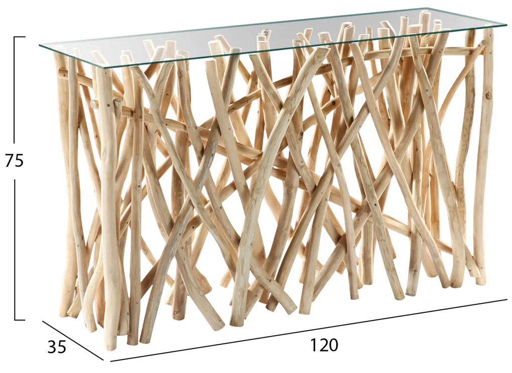 Конзола HM9373 тиково дърво