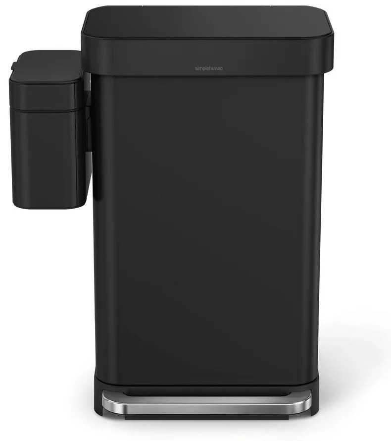 Матово черен контейнер за компостируеми отпадъци 4 л - simplehuman