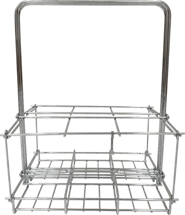 Сгъваема поставка за бутилки Kikkerland sp-BA50, Стояща, Хром